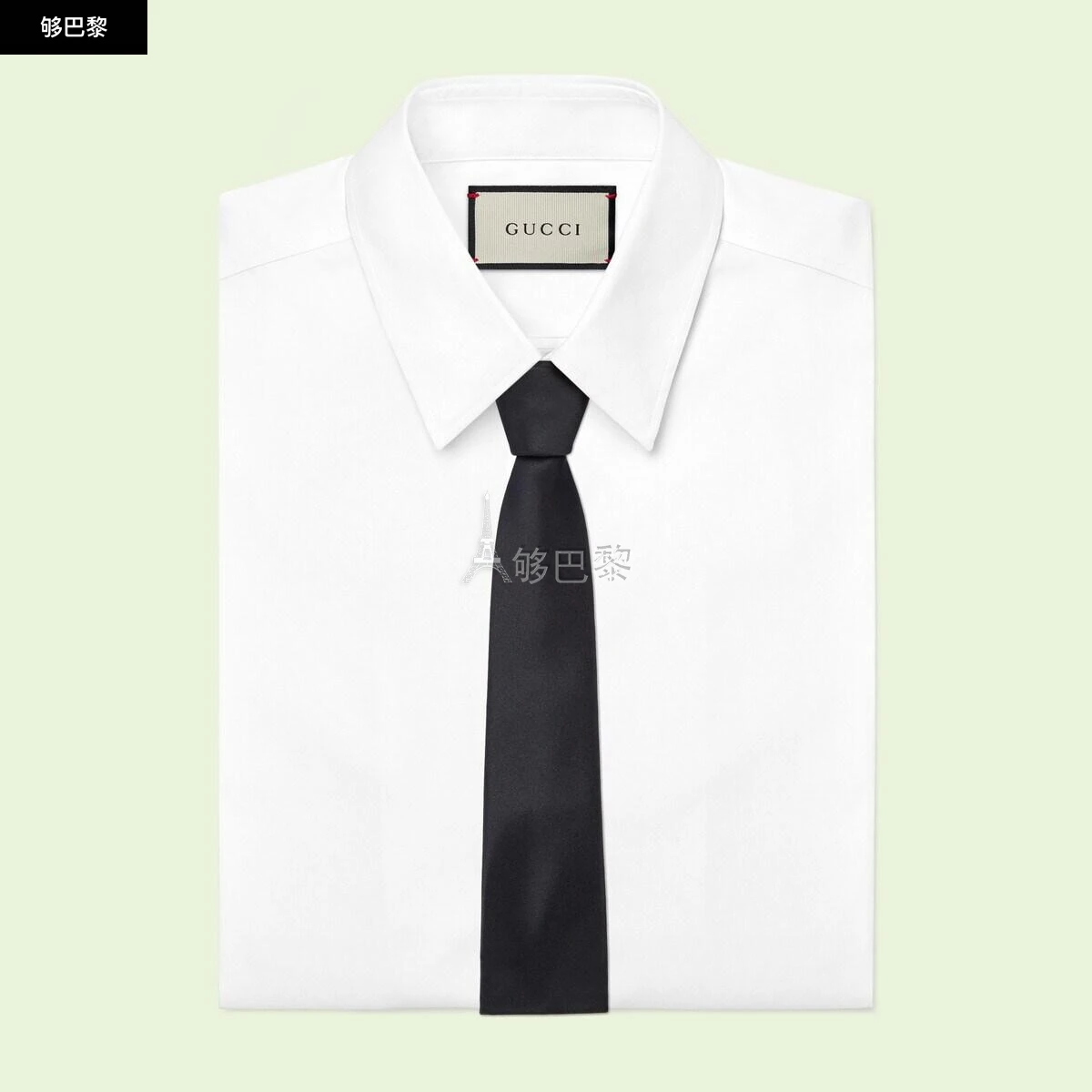 商品Gucci|【预售】 古驰 24秋冬 男士 领带 互扣式双G真丝领带 707260 4EAAU 1000,价格¥2462,第5张图片详细描述