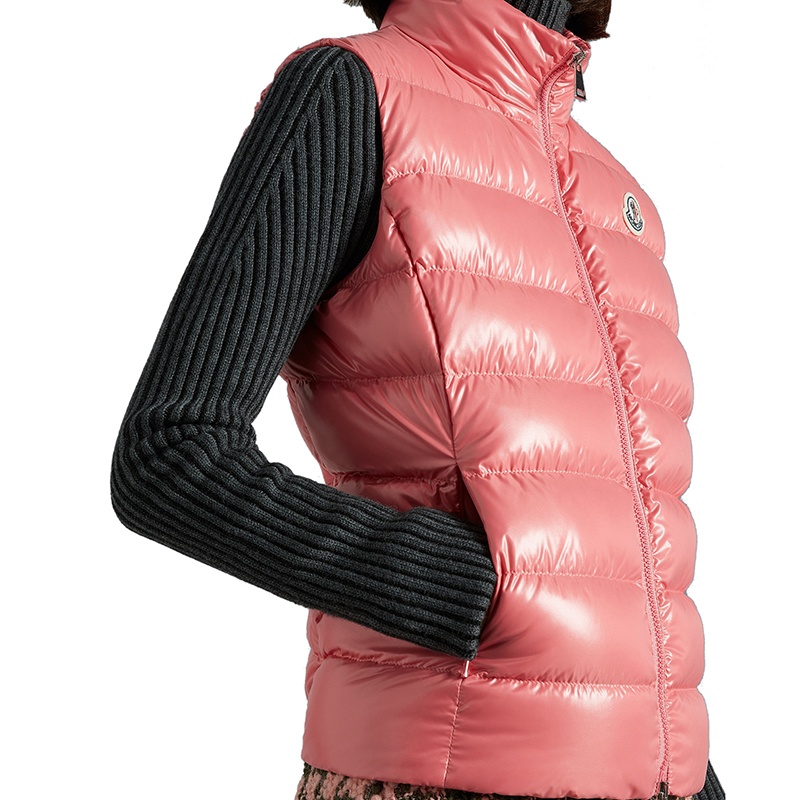 商品Moncler|Moncler/蒙克莱 22年秋冬新款 Ghany系列 珊瑚粉色无袖羽绒服马甲H20931A5250068950539,价格¥5960,第5张图片详细描述