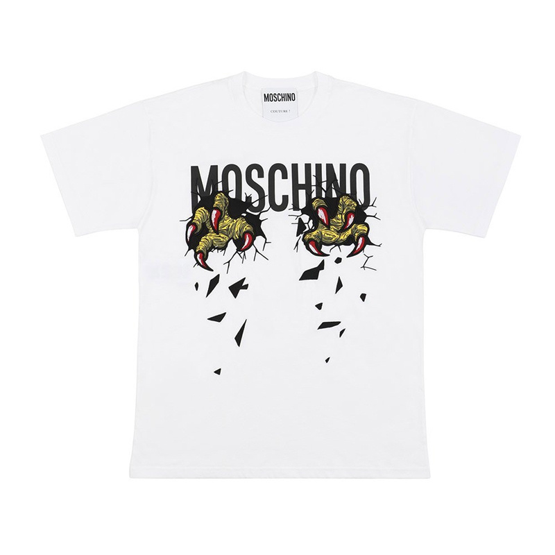 商品Moschino|MOSCHINO 女士白色印花圆领短袖T恤 EA0719-0540-1001,价格¥2200,第3张图片详细描述