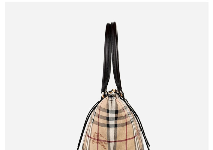 商品Burberry|Burberry 博柏利 女士米�色pvc皮革手提包斜挎包 3882392,价格¥3552,第6张图片详细描述