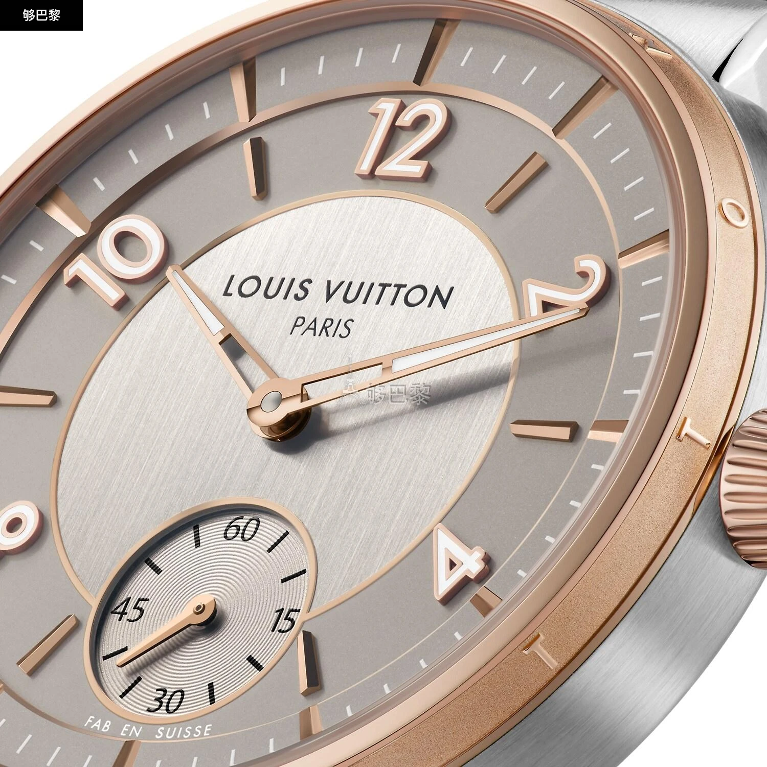 商品Louis Vuitton|【预售】 LV路易威登 24秋冬 男士 腕表 Montre Tambour, automatique, 40 mm, acier et or rose W1SP10,价格¥290163,第6张图片详细描述