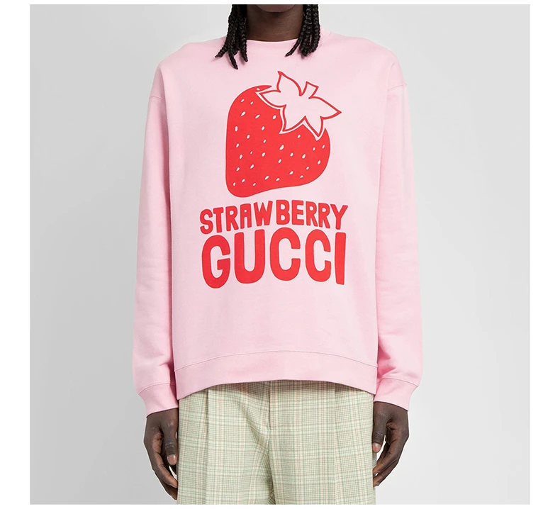 商品[国内直发] Gucci|GUCCI 女士粉色棉质圆领卫衣 681217-XJDV1-5904,价格¥6555,第6张图片详细描述
