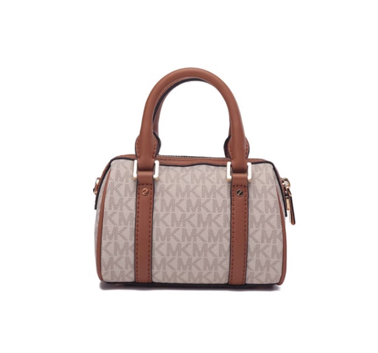 商品Michael Kors|Michael Kors  BEDFORD LEGACY超小号PVC拼皮女士手提斜挎波士顿包 32F9G06C0B VANILLA ACRN 新年情人节送礼好物,价格¥1208,第3张图片详细描述