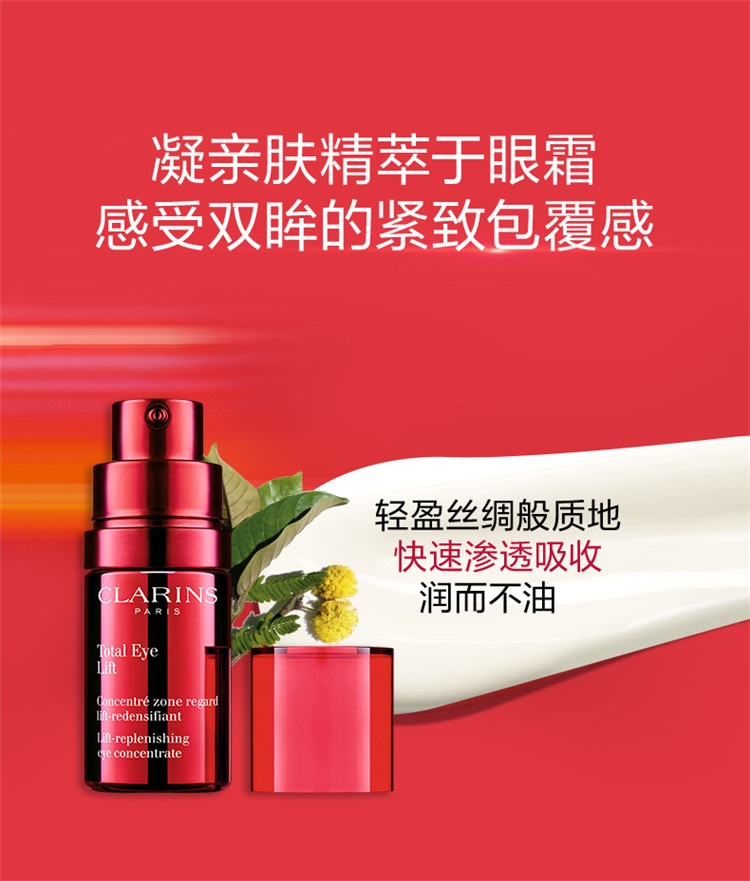 商品Clarins|Clarins娇韵诗「超速眼霜」多维密集提拉眼霜15ml 新品,价格¥413,第9张图片详细描述