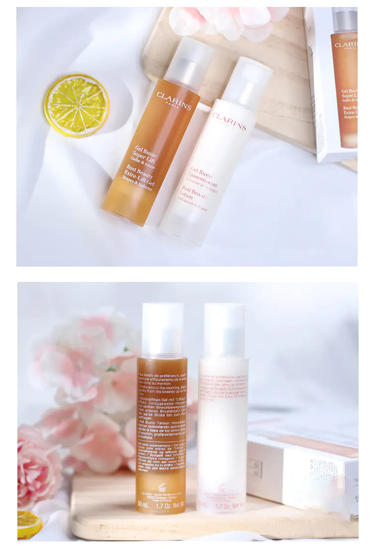 商品Clarins|娇韵诗美胸双支丰盈凝露套装美胸丰盈乳50ml+纤挺美胸凝露50ml多版本随机发 香港直邮,价格¥479,第3张图片详细描述