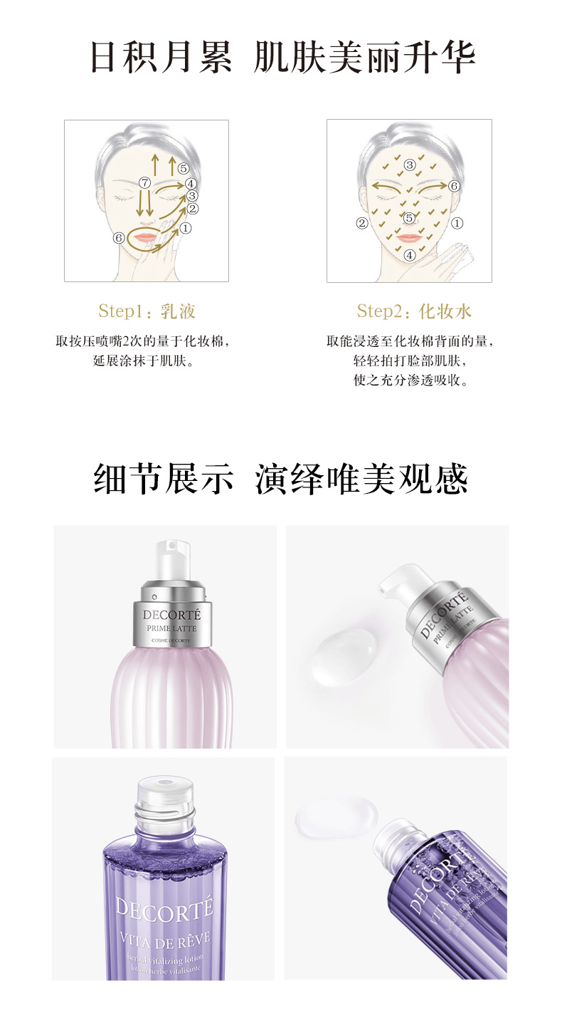 商品DECORTé|DECORTé黛珂 牛油果乳液紫苏水套装 150ml/300ml 水润保湿改善粗糙,价格¥338,第6张图片详细描述