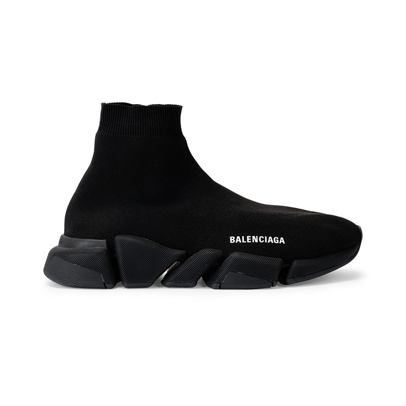 商品Balenciaga|巴黎世家 男黑色聚酯黑底标志印袜子运动鞋2.0,价格¥6363,第3张图片详细描述