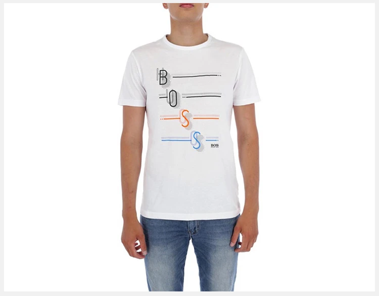 商品Hugo Boss|HUGO BOSS 米白色男士T恤 TEE3-50389085-100,价格¥515,第6张图片详细描述