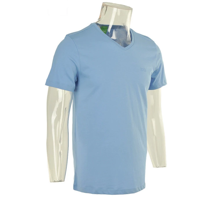 商品Hugo Boss|Hugo Boss 雨果博斯 男士休闲短袖浅蓝色棉 C-CANISTRO806613492,价格¥355,第3张图片详细描述