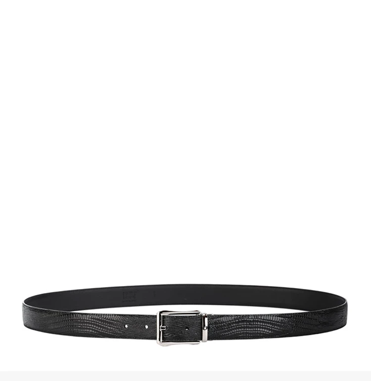 商品MontBlanc|Mont Blanc 万宝龙 男士黑色针扣式牛皮腰带 118423,价格¥1791,第6张图片详细描述