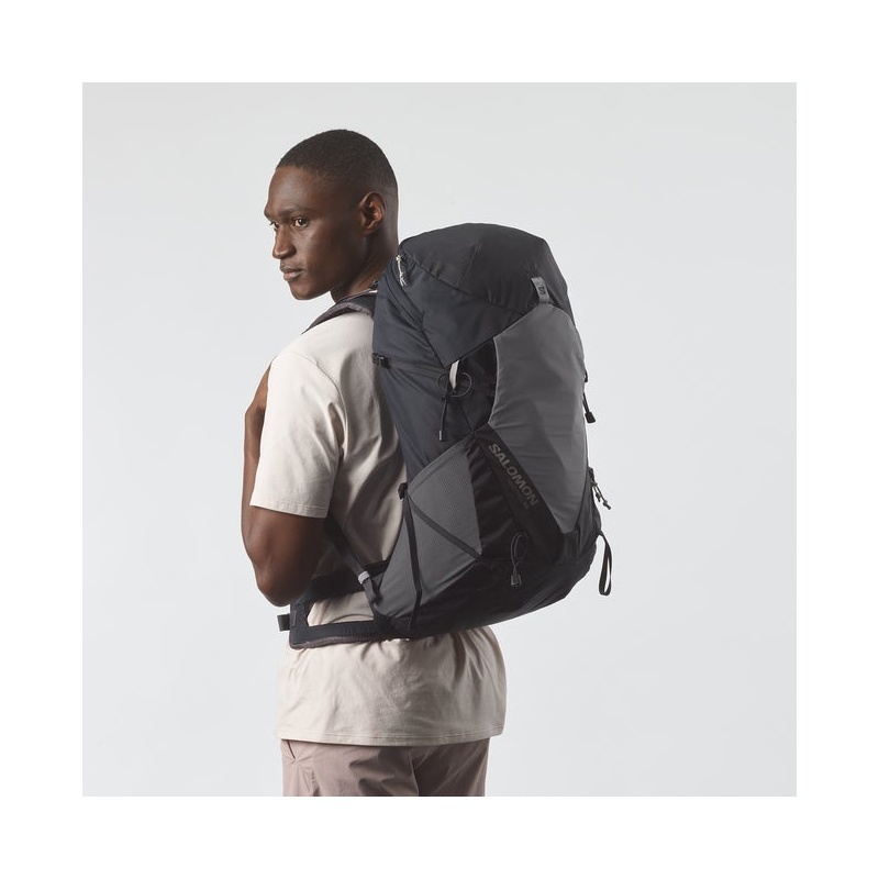 商品Salomon|Salomon萨洛蒙 AEROTREK 30系列男士深炭灰色/深铁灰色/浅银灰色聚酰胺徒步包,价格¥1389,第2张图片详细描述