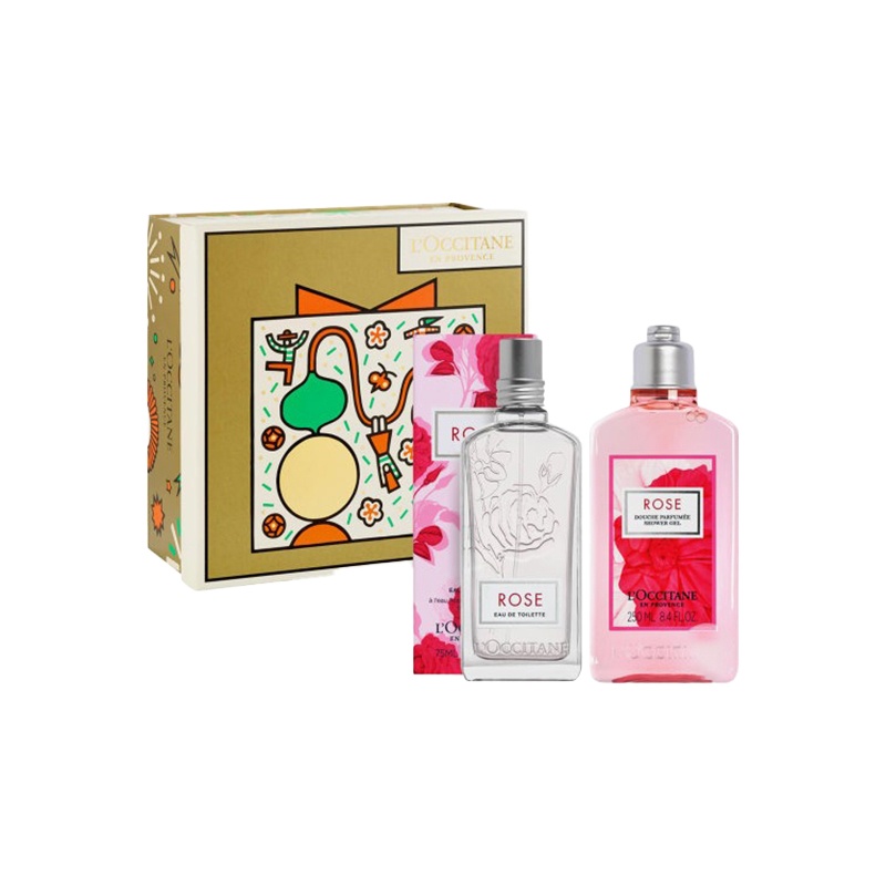 商品L'Occitane|欧舒丹2022限量玫瑰之心套装 沐浴露250ml+香水75ml,价格¥507,第8张图片详细描述