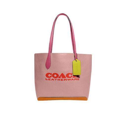 商品Coach|蔻驰女士粉色牛皮单肩托特包（香港仓发货）,价格¥1772,第1张图片详细描述