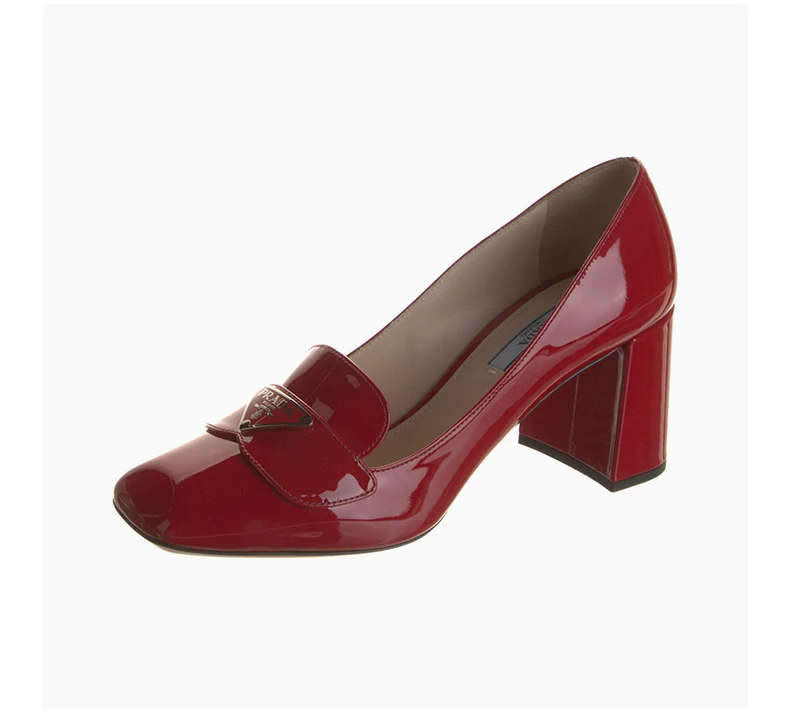 商品Prada|PRADA 女士红色皮革高跟鞋 1D017M-069-F0011,价格¥4127,第5张图片详细描述