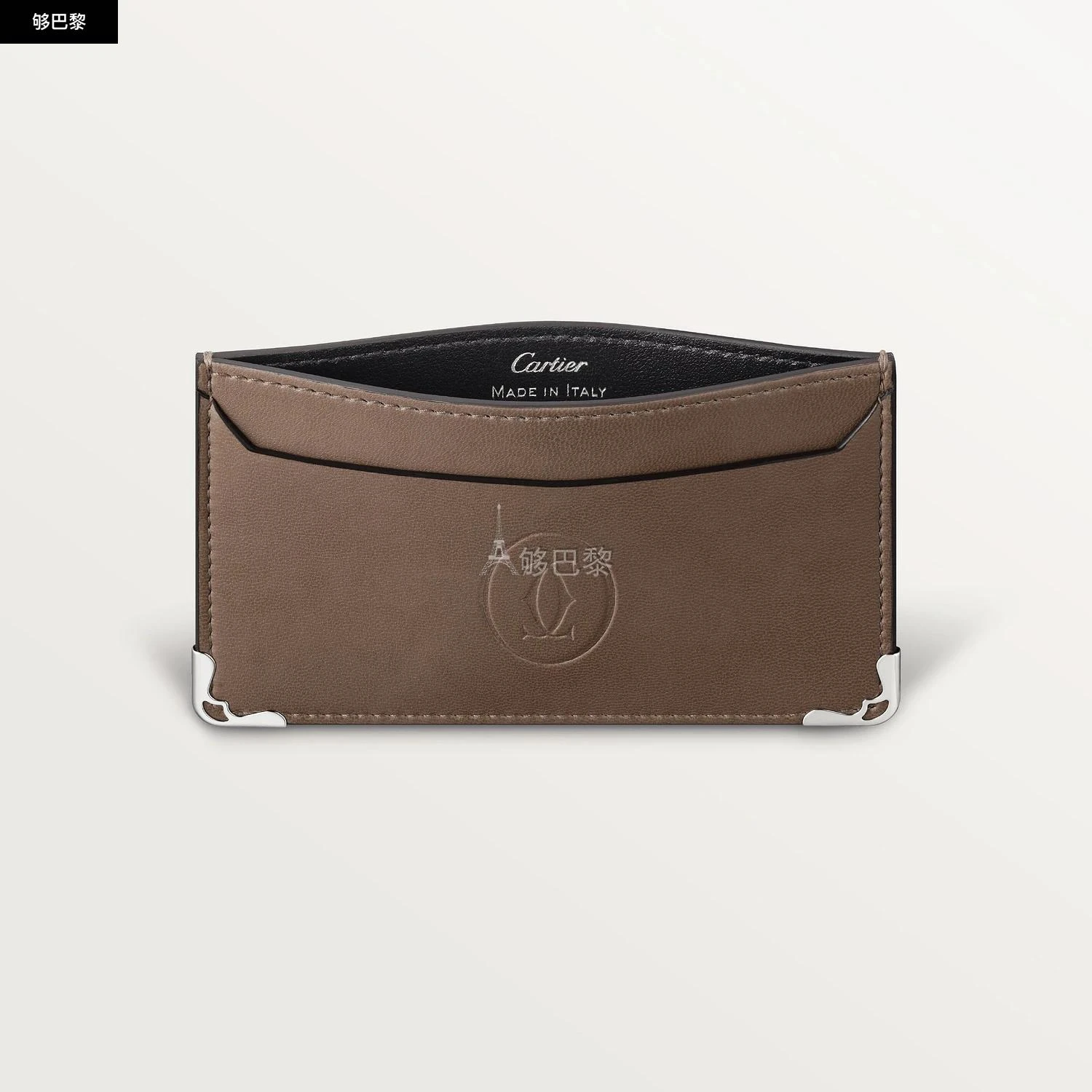 商品Cartier|包邮包税【预售7天发货】 CARTIER 23秋冬 女士 钥匙包 MUST DE CARTIER系列��小皮具，卡片夹 棕色 非动物性材质 L3001971,价格¥2456,第6张图片详细描述