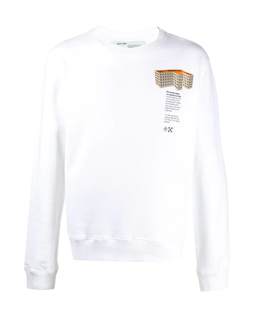 商品Off-White|男白棉质印花长袖卫衣 OMBA025R20E30007-0188（澳门仓发货）,价格¥2583,第1张图片详细描述