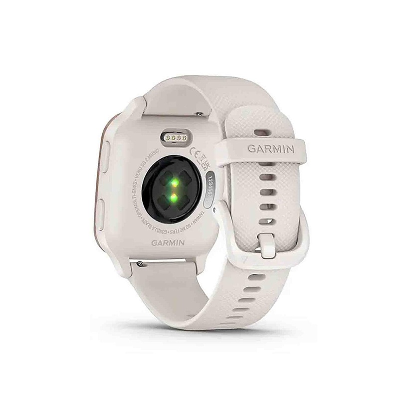 商品Garmin|GARMIN 男女同款粉色精钢表盘白色硅胶表带多功能智能手表37MM,价格¥2265,第4张图片详细描述
