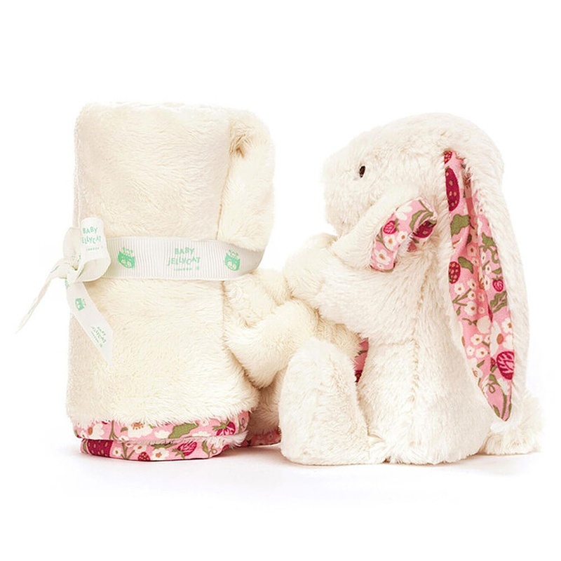 商品Jellycat|Jellycat 奶油色聚酯纤维害羞奶油兔子浆果安抚奶嘴玩偶,价格¥376,第6张图片详细描述