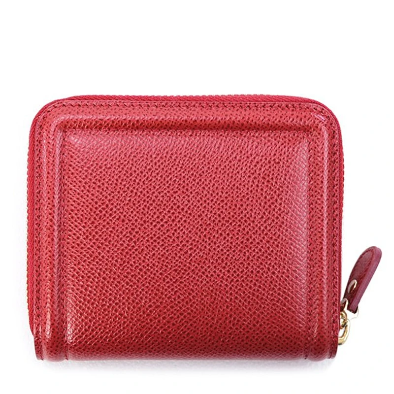 商品Salvatore Ferragamo|SALVATORE FERRAGAMO 女士红色牛皮拉链零钱包 22-D156-683547,价格¥1583,第6张图片详细描述