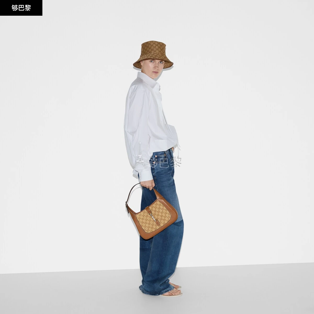 商品Gucci|【预售】 古驰 25春夏 女士 手提包 GUCCI JACKIE 1961系列中号手袋 820415 FAEB4 9767 ,价格¥24837,第5张图片详细描述
