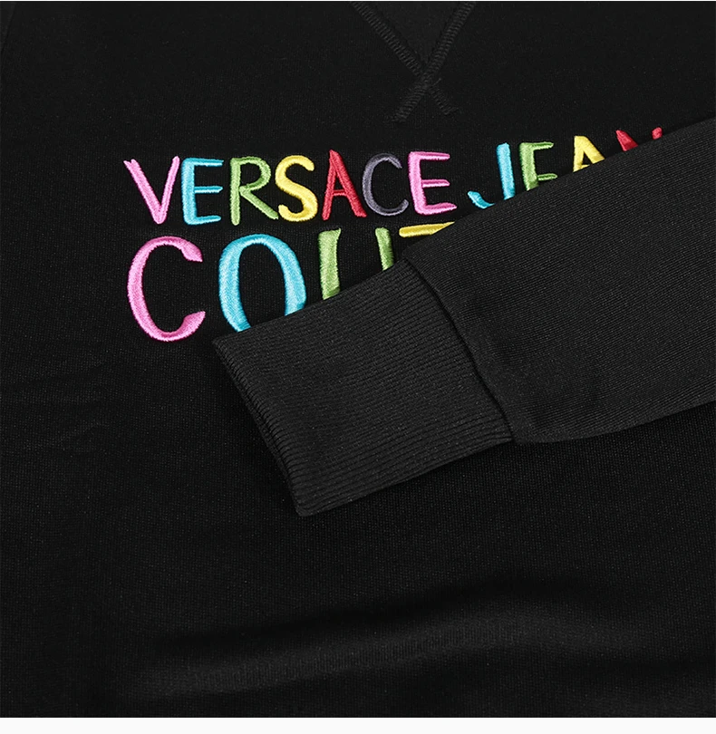 商品Versace|VERSACE JEANS 女士黑色长袖卫衣运动衫 B6HVB70G-30325-899,价格¥1532,第9张图片详细描述