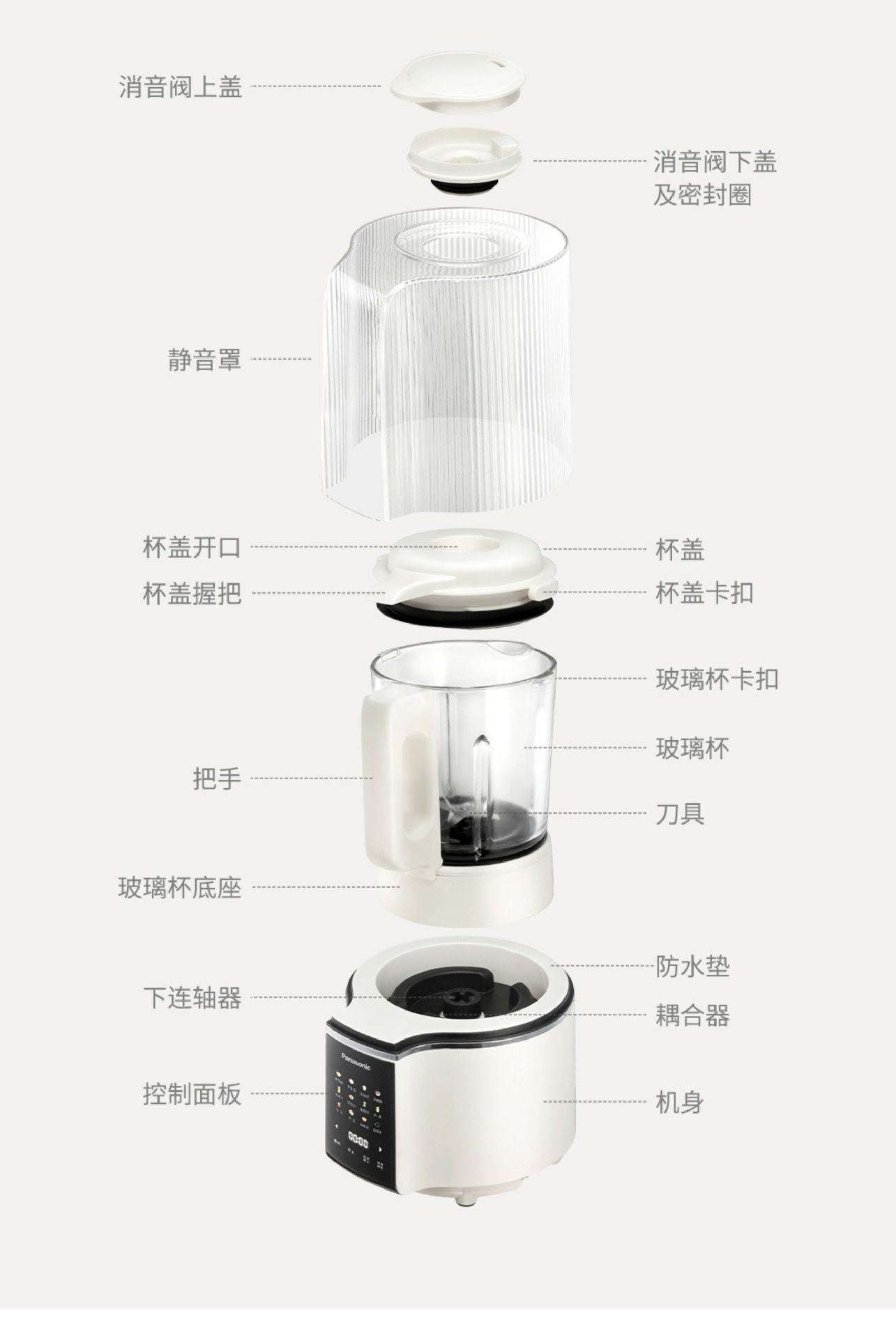 商品[国内直发] Panasonic|panasonic 破壁机MX-H2201轻音家用小型豆浆机榨汁辅食料理一体机全自动,价格¥628,第22张图片详细描述
