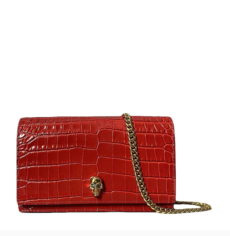 商品Alexander McQueen|ALEXANDER MCQUEEN 红色女士单肩包 613088-1HB0G-6013,价格¥4252,第5张图片详细描述