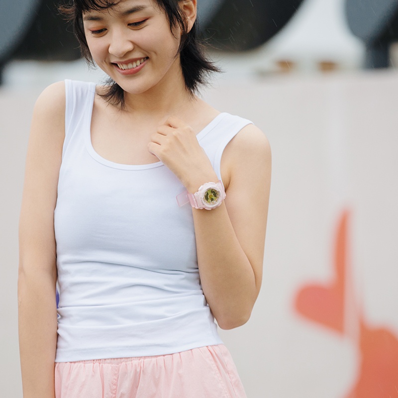 商品[国内直发] Casio|卡西欧baby-g夏日透明粉新款防水潮流女表,价格¥643,第4张图片详细描述