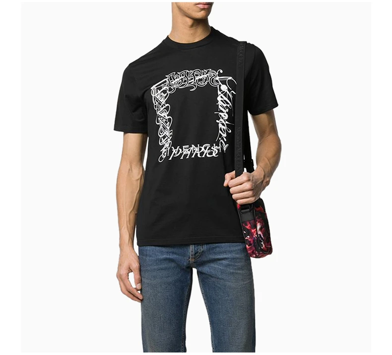 商品[国内直发] Givenchy|GIVENCHY 男士黑色棉质 T 恤 BM70WP3002-001,价格¥3039,第7张图片详细描述