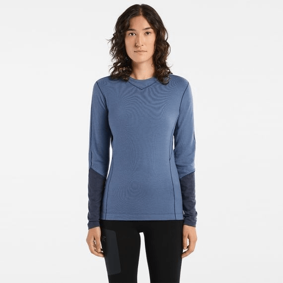 商品Arc'teryx|【Brilliant|包邮包税】始祖鸟 RHO MERINO WOOL CREW NECK LS[FW22] Ro Merino 羊毛圆领 LS 女士 ATMFWX6251,价格¥1291,第12张图片详细描述