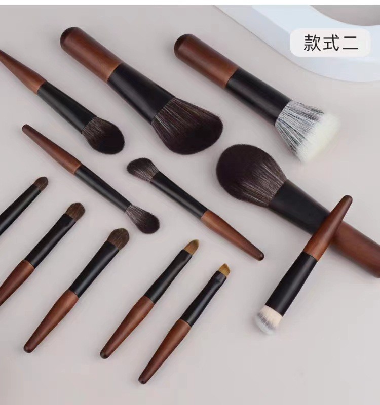 商品[国内直发] GLENVINTEN|格兰云顿12支迷你化妆套刷便携短杆羊毛眼影点彩刷旅行美妆工具刷,价格¥259,第6张图片详细描述