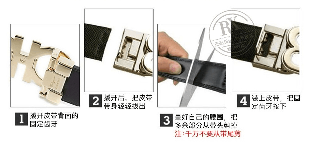 商品Salvatore Ferragamo|【SAvenue】Salvatore Ferragamo 菲拉格慕腰带 黑棕色荔枝纹105(提示：保税仓货品一人不可超过5单)679710-0689134,价格¥2228,第4张图片详细描述