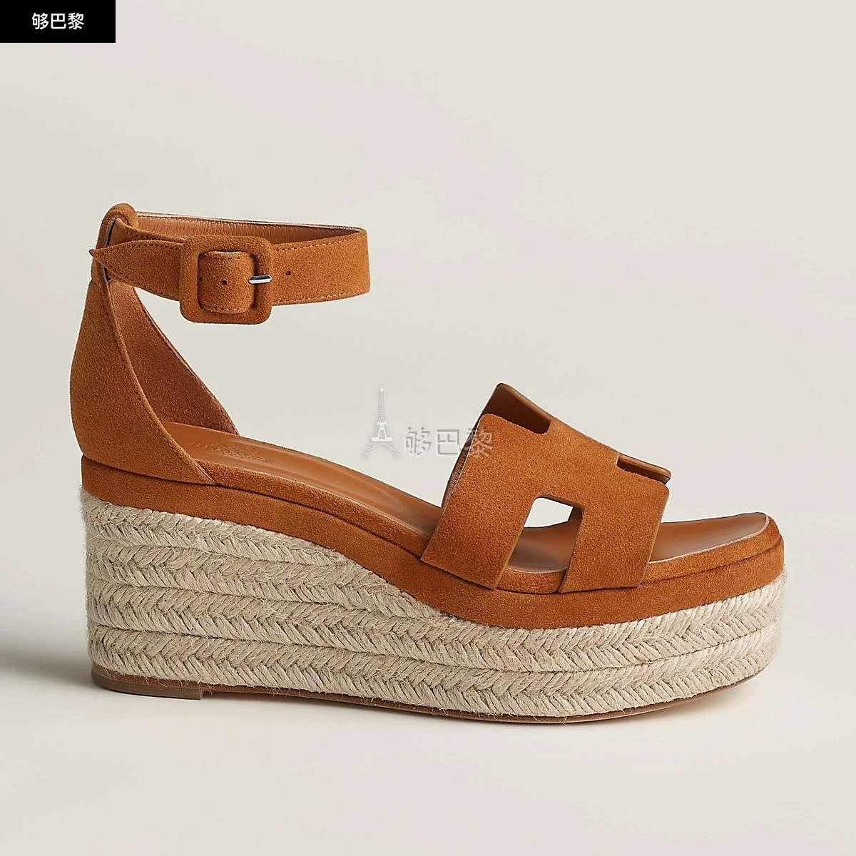 商品Hermes|【预售】 爱马仕 24秋冬 女士 厚底鞋 Espadrilles Elda H222136Z A3370,价格¥6145,第5张图片详细描述