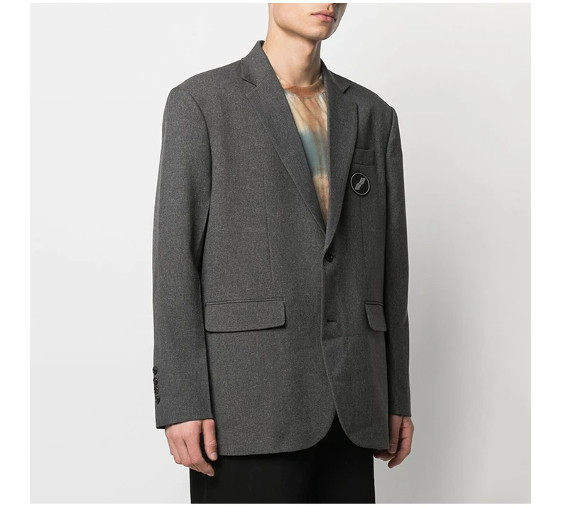 商品We11done|WE11DONE 灰色男士西服上衣 WD-JK4-20-715-U-CH,价格¥2689,第4张图片详细描述