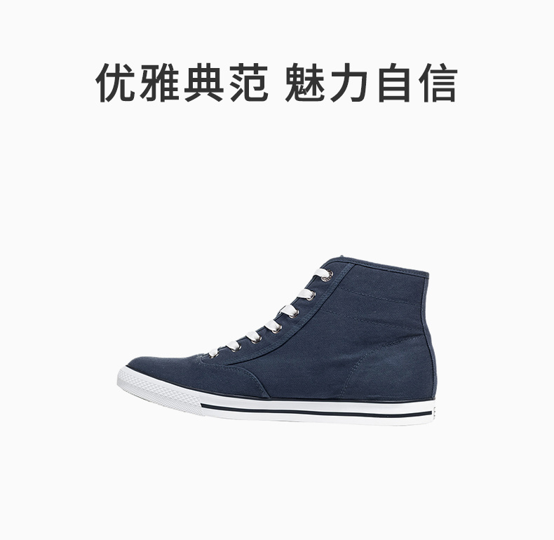 商品Emporio Armani|EMPORIO ARMANI 男海军蓝色男士帆布鞋 288014-5P299-00020,价格¥648,第3张图片详细描述