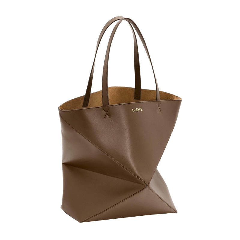 商品Loewe|罗意威 23新款 Puzzle Fold男士大号亮面小牛皮几何线条托特包 ,价格¥15942,第9张图片详细描述