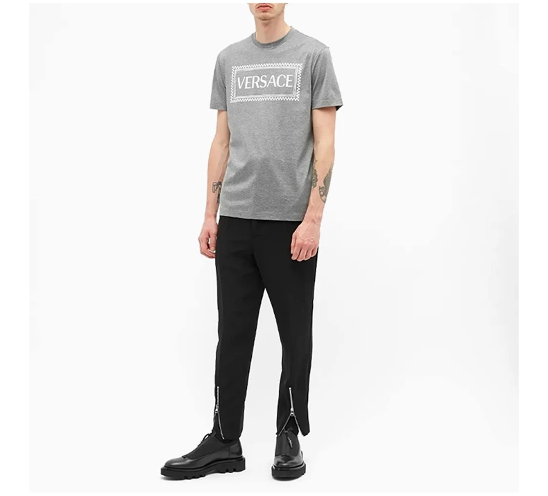 商品Versace|VERSACE 范思哲 男士灰色T恤 A81548-A201952-A8026,价格¥1736,第10张图片详细描述