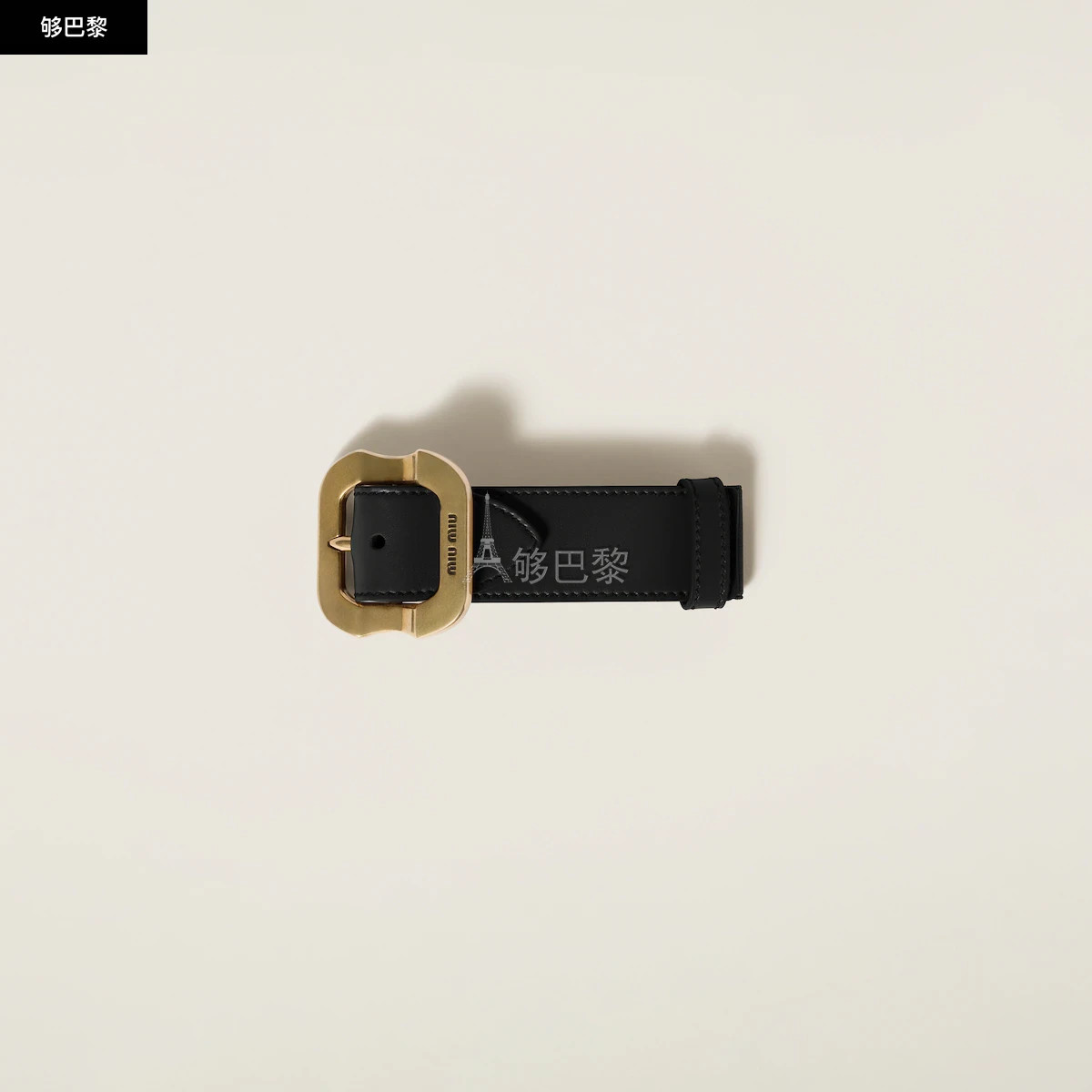 商品Miu Miu|【预售】 缪缪 25春夏 女士 手链 Bracelet en cuir avec boucle 5IB654_2E6Y_F0632,价格¥4015,第2张图片详细描述