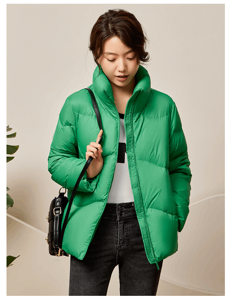 商品[国内直发] ROBINHOOD|罗宾汉立领轻薄时尚羽绒服-R228Y5419-绿色,价格¥281,第11张图片详细描述