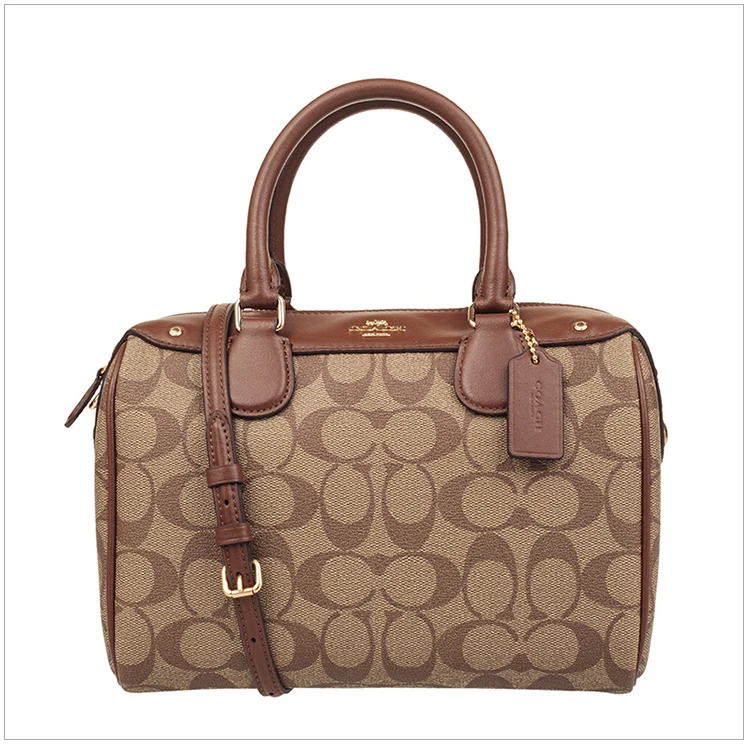 商品Coach|Coach 蔻驰 新款女士皮革棕色手提斜挎波士顿水桶包 F58312IME74,价格¥1160,第7张图片详细描述