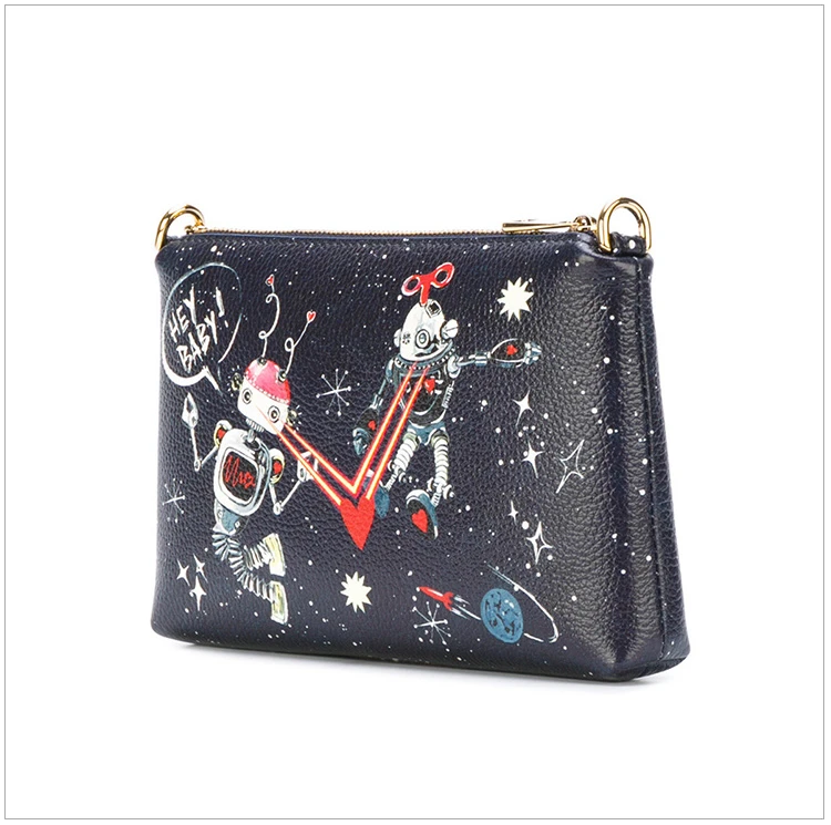 商品Dolce & Gabbana|Dolce&Gabbana 杜嘉班纳 女士黑色牛皮机器人漫步太空链条包 BI0933-AI817-HBH50,价格¥3267,第5张图片详细描述