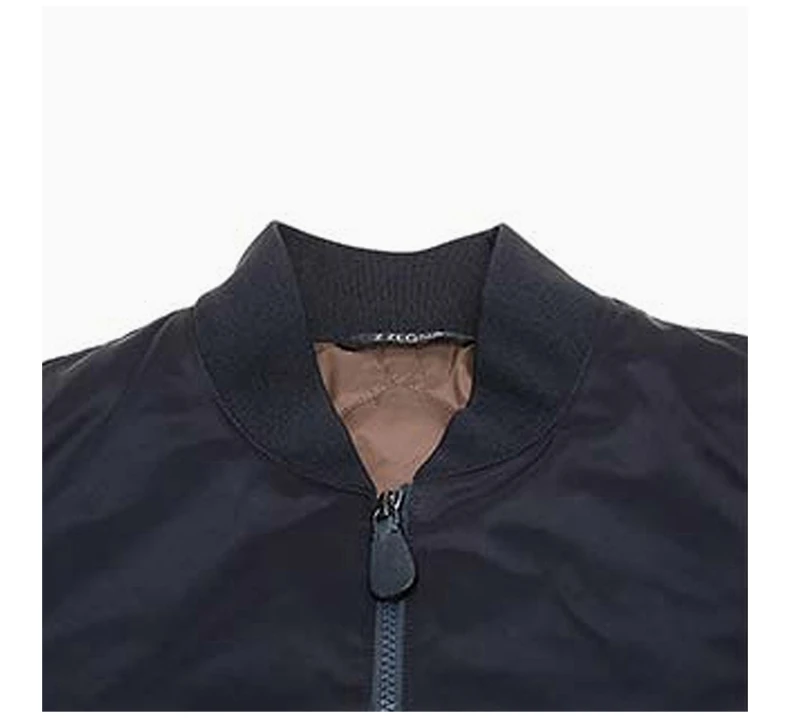 商品Zegna|ZEGNA 男士藏蓝色聚酯纤维棒球服棉服夹克 VT011-ZZ039-B09,价格¥3691,第6张图片详细描述