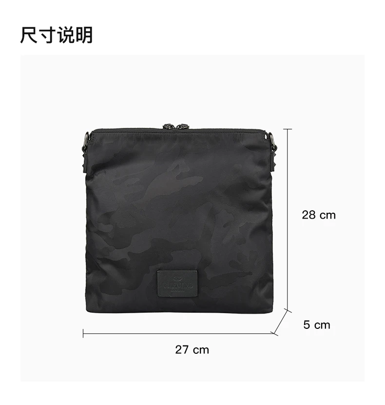 商品Valentino|VALENTINO 黑色男士斜挎包 PY2B0579-NAI-0NO,价格¥3907,第3张图片详细描述