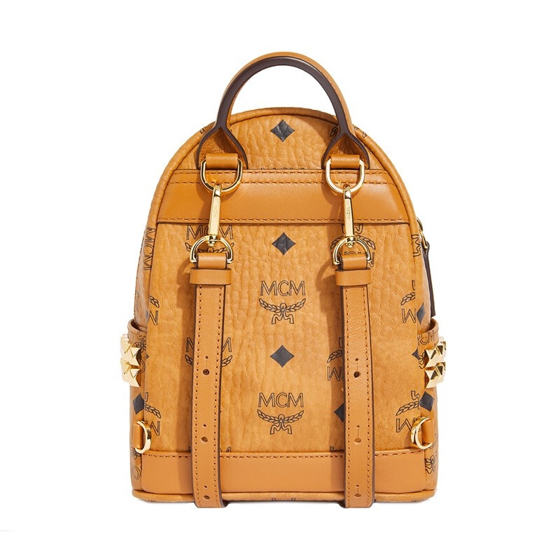 商品[国内直发] MCM|MCM 女士Stark Visetos系列超迷你款黑色经典LOGO印花人造革双肩背包 MMKAAVE13CO001,价格¥4647,第9张图片详细描述