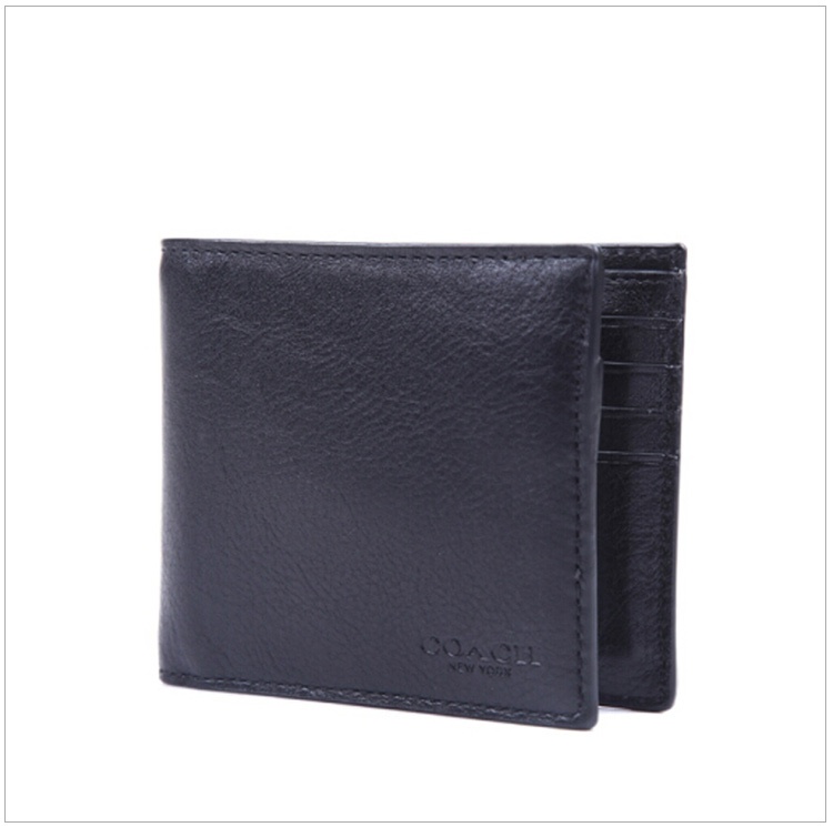 商品Coach|COACH 奥莱款迷你男士PVC短款钱包 F74991BLK,价格¥781,第5张图片详细描述