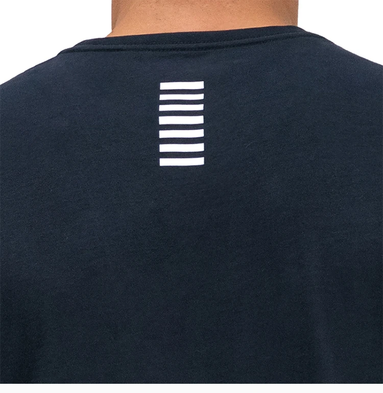 商品Emporio Armani|Emporio Armani 安普里奥 阿玛尼 男士黑蓝色棉质经典LOGO款圆领短袖T恤 6GPT38-J2AZ-1578,价格¥365,第8张图片详细描述