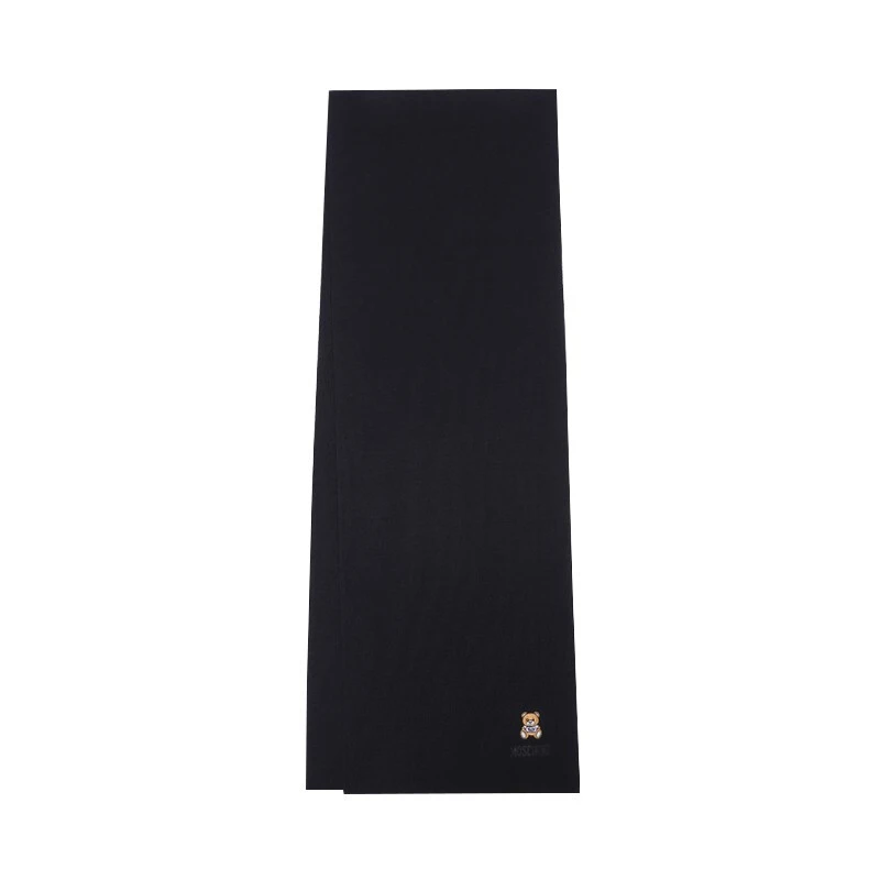 商品Moschino|MOSCHINO 男女士黑色羊毛围巾 30620-M209-5016,价格¥340,第1张图片详细描述
