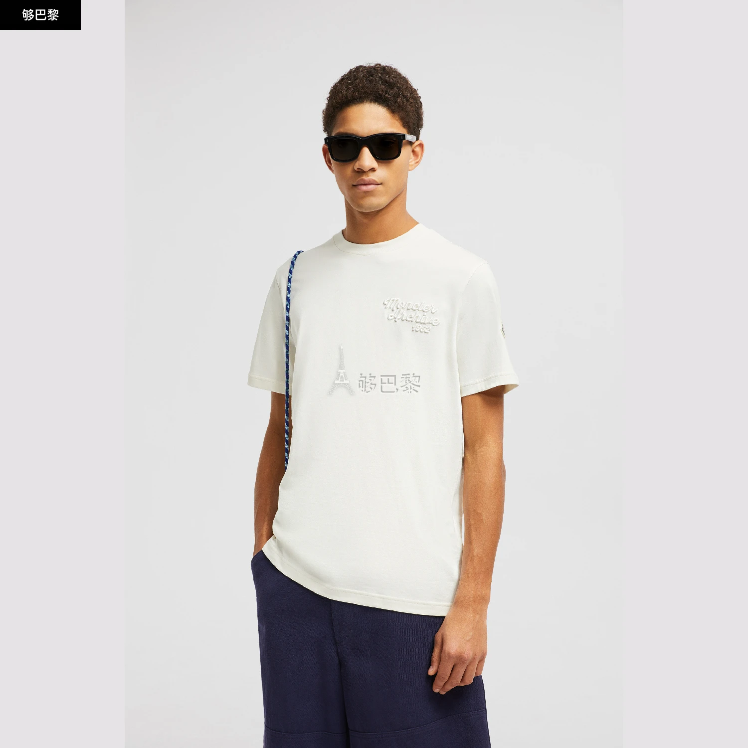 商品Moncler|【预售】 MONCLER盟可睐 25春夏 男士 短袖T恤 Embroidered Logo Cotton T-Shirt K10918C0006389AJS034,价格¥3218,第4张图片详细描述