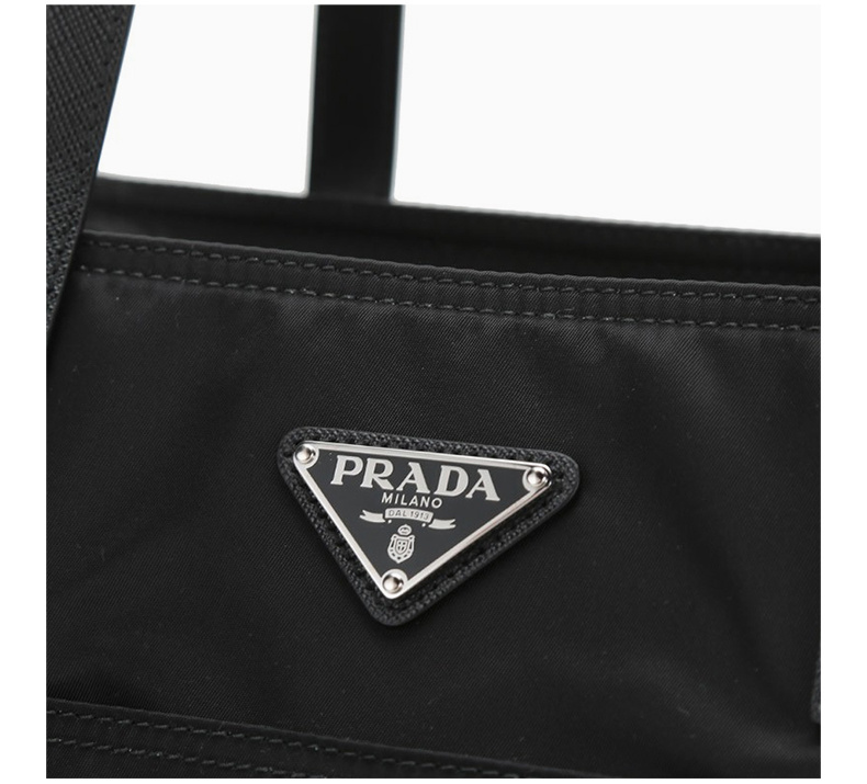 商品[国内直发] Prada|PRADA 女士黑色尼龙皮革托特包 1BG052-R064-F0002,价格¥7761,第7张图片详细描述