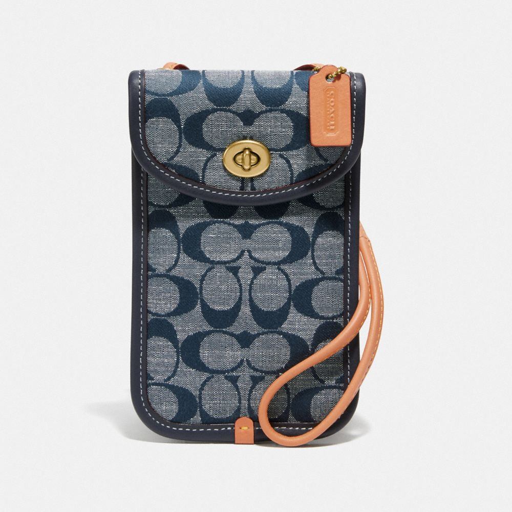 商品[国内直发] Coach|蔻驰女包香布蕾手机包肩斜挎包超迷你手机包（12*14.5cm）3561 B4CB,价格¥408,第1张图片详细描述